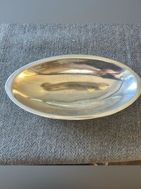 Vintage 1956 NAMBE’ 504 Polished Silver Metal Alloy Serving Display Bowl#0301263